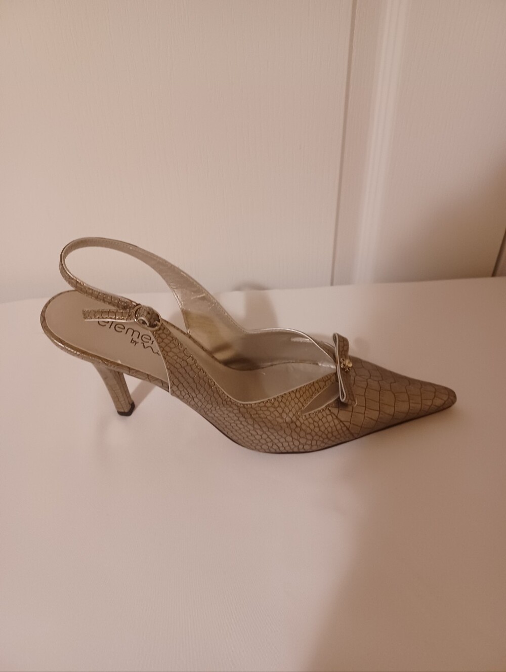 Elements by Nina Taupe Croc-Embossed Slingback Pump - Picture 13 of 16
